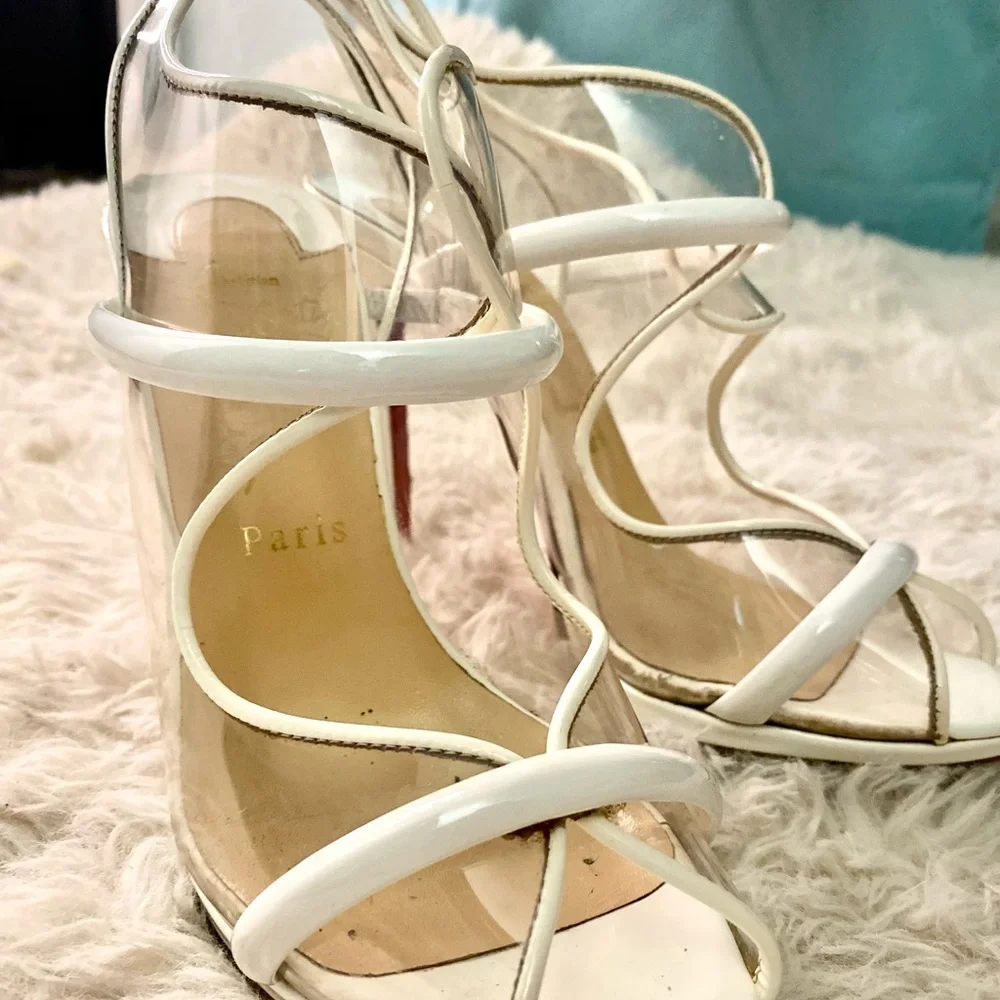 Christian Louboutin Aqua Ronda PVC Heels - Picture 3 of 11